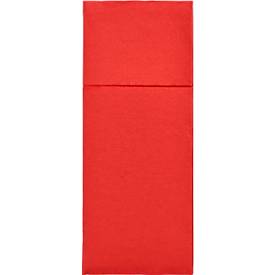 Papstar Bestecktaschen Royal Collection, integrierte Besteckfalz, B 200 x H 82,5 mm, FSC®-zertifiziert, Premium-Tissue, rot, 6 x 50 Stück