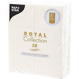 Papstar Bestecktaschen Royal Collection, integrierte Besteckfalz, B 200 x H 82,5 mm, FSC®-zertifiziert, Premium-Tissue, weiß, 6 x 50 Stück
