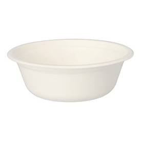 Papstar Einweg-Schale aus Zuckerrohr-Bagasse 500 ml, Ø 15,5 cm, Mikrowelle 800 W, kompostierbar EN 13432, 50er Pack