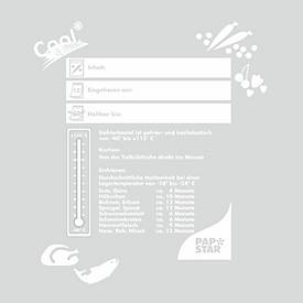 Papstar Gefrierbeutel 6 l auf Rolle, BPA-frei LLDPE, 46x30 cm, mit Verschlussclips & Beschriftungsfeld, 45 Stück