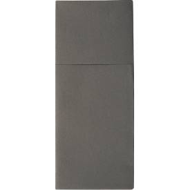 Papstar Hygienische Servietten-Bestecktaschen Airlaid anthrazit, 1/8-Falz, 24 x 10 cm, 4 x 100 Stück