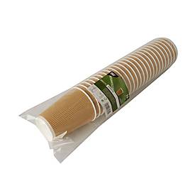 Papstar Kaffeebecher Ripple Wall 300 ml, Pappe PLA-beschichtet, FSC, Ø 90 mm, 25 Stück, To-go