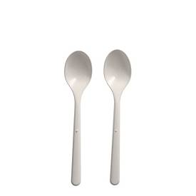 Papstar Mehrweg Kaffeelöffel Polypropylen weiß 13 cm, bis 100 °C, spülmaschinenfest bis 65 °C, 125x nutzbar, 50er Set