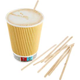 Papstar Rührstäbchen Pure, L 140 x B 5 mm, FSC®-Holz, naturfarben, 1000 Stück in Faltschachtel