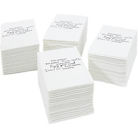 Papstar Snackservietten Daily Collection, 1/4-Falz, bedruckt, B 240 x H 165 mm, FSC®-zertifiziert, Tissue, weiß, 300 Stück