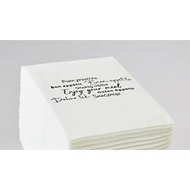 Papstar Snackservietten Daily Collection, 1/4-Falz, bedruckt, B 240 x H 165 mm, FSC®-zertifiziert, Tissue, weiß, 300 Stück