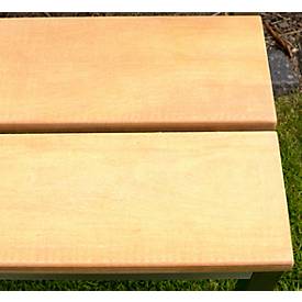 Parkbank, Edelstahl/Garapaholz, mit Rückenlehne, B 2000 x T 300 x H 830 mm