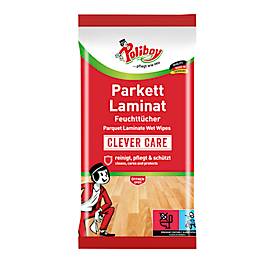 Parkett-/Laminat-Feuchttücher POLIBOY, mit Jojobaöl, streifenfrei, hautverträglich, 15 Stück