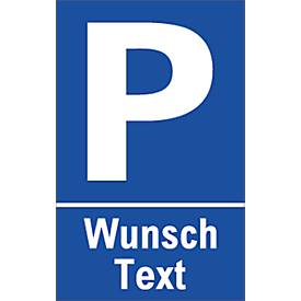 Image of Parkplatzschild mit Text nach Wunsch (Alu-Dibond)