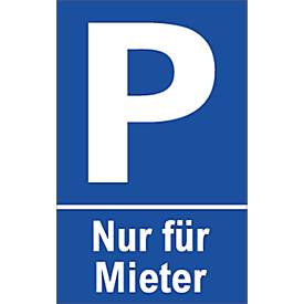 Parkplatzschilder, Nur für Mieter