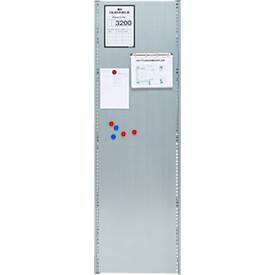 Paroi latérale pour élément de base/élément complémentaire ORDO Industry, multifonctionnel, magnétique, L 500 x P 0,88 x H 2000 mm, tôle d'acier pleine, galvanisé