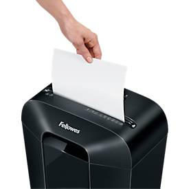 Partikel Aktenvernichter Fellowes Powershred® LX70, Auffangbehälter, P-4, Partikelschnitt, schwarz