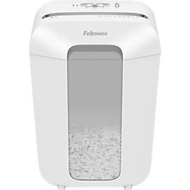 Partikel Aktenvernichter Fellowes Powershred® LX70, Auffangbehälter, P-4, Partikelschnitt, weiß