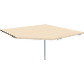 PC-Arbeitsplatte ALICANTE, mit Stützfuß, höhenverstellbar, B 1225 x T 1225 mm