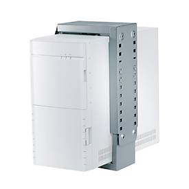PC-Halterung Neomounts by NewStar CPU-D100, vertikal, bis 30 kg, manuell höhen- & breitenverstellbar, inkl. Befestigungsmaterial, silber