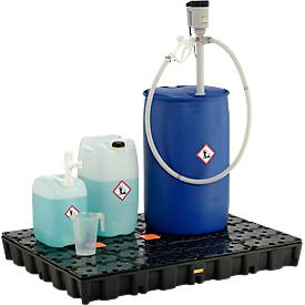 PE-Auffangwanne 250HD, aus Polyethylen, 100 % recycelbar, mit PE-Rost