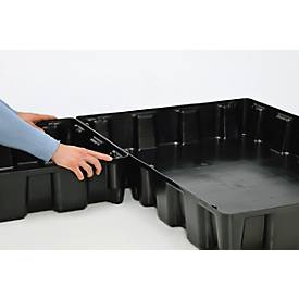 PE-Auffangwanne 25HD, aus Polyethylen, 100 % recycelbar, mit PE-Rost