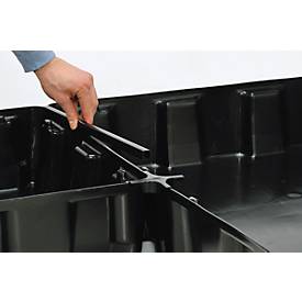 PE-Auffangwanne 25HD, aus Polyethylen, 100 % recycelbar, mit PE-Rost