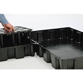 PE-Auffangwanne 25HD, aus Polyethylen, 100 % recycelbar, mit PE-Rost