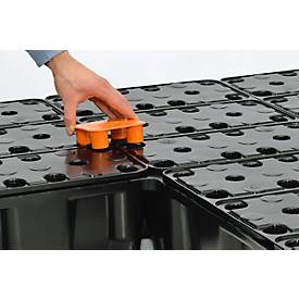 PE-Auffangwanne 25HD, aus Polyethylen, 100 % recycelbar, mit PE-Rost