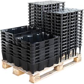 PE-Auffangwanne 25HD, aus Polyethylen, 100 % recycelbar, mit PE-Rost