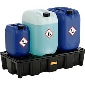 PE-Auffangwanne 35HD, aus Polyethylen, 100 % recycelbar, mit PE-Rost