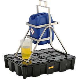 PE-Auffangwanne 60HD, aus Polyethylen, 100 % recycelbar, mit PE-Rost