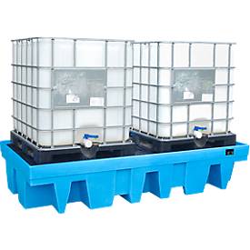 PE-Auffangwanne Bauer Typ WP, Kunstst., m. Gitterrost, 2000, 2 x 1000L IBC