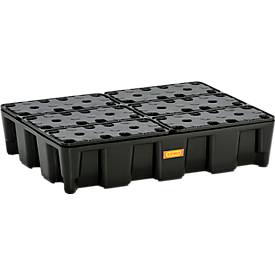 PE-Auffangwanne HD, aus Polyethylen, 100 % recycelbar, mit oder ohne PE-Rost nutzbar