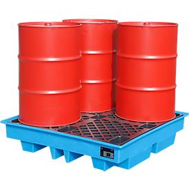 PE-Auffangwannen für 4 x 200 Liter-Fässer