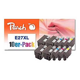 Image of Peach Combi-Pack E27XL - 10er-Pack - Schwarz, Gelb, Cyan, Magenta - wiederaufbereitet - Tintenpatrone (Alternative zu: Epson 27XL, Epson T2714)