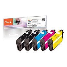 Image of Peach Multi Pack Plus E16XL - 5er-Pack - Schwarz, Gelb, Cyan, Magenta - wiederaufbereitet - Tintenpatrone (Alternative zu: Epson T1631, Epson T1634, Epson T1636, Epson T1633, Epson T1632, Epson 16XL)