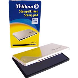 Pelikan Stempelkissen Gr. Nr. 1, für Gummi- und Polymerstempel, in Metallicgehäuse, 90 x 160 mm, schwarz