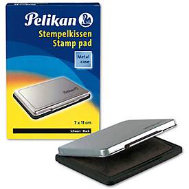 Pelikan Stempelkissen Gr. Nr. 2, für Gummi- und Polymerstempel, in Metallicgehäuse, 70 x 110 mm, schwarz