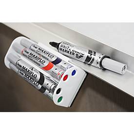 Pentel Whiteboardmarker Maxiflow, mit Wischer, Schreibspitze 2 mm, 4-er Set