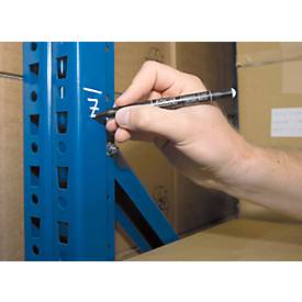 Permanent Marker Pica Classic 532, weiß, Rundspitze 1-2 mm, wasserfest, geruchsarm, 10 Stück