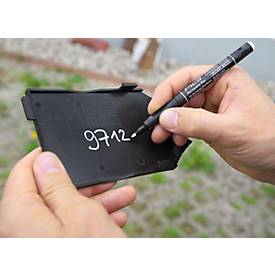 Permanent Marker Pica Classic 532, weiß, Rundspitze 1-2 mm, wasserfest, geruchsarm, 10 Stück