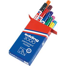 Permanentmarker edding 3000, farbsortiert