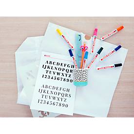 Permanentmarker edding 3000, Rundspitze, licht- & abriebsbeständig, 4 Stück, farbsortiert