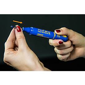 Permanentmarker Pica BIG Ink Marker XL, für glatte & trockene Oberflächen, Spezial-Schreibspitze, wisch- & wasserfest, Schreibfarbe blau