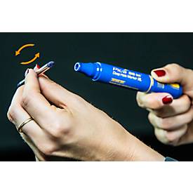 Permanentmarker Pica BIG Ink Marker XL, für glatte & trockene Oberflächen, Spezial-Schreibspitze, wisch- & wasserfest, Schreibfarbe blau