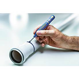 Permanentmarker Pica BIG Ink Marker XL, für glatte & trockene Oberflächen, Spezial-Schreibspitze, wisch- & wasserfest, Schreibfarbe blau