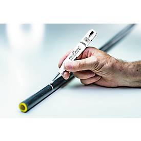 Permanentmarker Pica BIG Ink Marker XL, für glatte & trockene Oberflächen, Spezial-Schreibspitze, wisch- & wasserfest, Schreibfarbe weiß