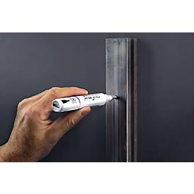 Permanentmarker Pica BIG Ink Marker XL, für glatte & trockene Oberflächen, Spezial-Schreibspitze, wisch- & wasserfest, Schreibfarbe weiß