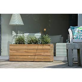 Pflanzbehälter Jan Kurtz Mini Garden, Edelstahl/reyceltes Teak-Holz, diverse Größen