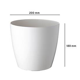 Pflanzentopf weiß, Ø 200 mm, 2 St.
