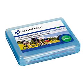 Pflastersortiment First Aid Only, 22-teilig, für Freizeit und Reise, in wiederverschließbarer Box