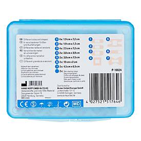 Pflastersortiment First Aid Only, 22-teilig, für Freizeit und Reise, in wiederverschließbarer Box