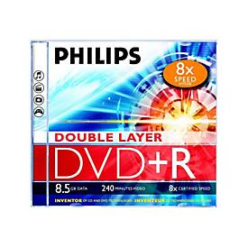 Philips DR8S8J05C - 5 x DVD+R DL - 8.5 GB (240 Min.) 8x - Jewel Case (Schachtel)