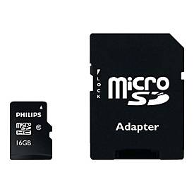Philips FM16MP45B - Flash-Speicherkarte (microSDHC/SD-Adapter inbegriffen) - 16 GB - Class 10 - microSDHC UHS-I